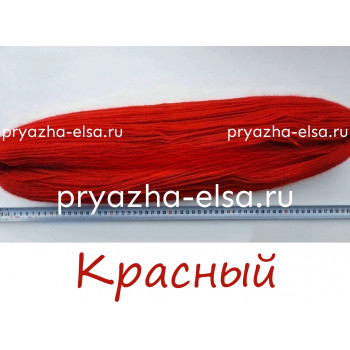 Акрил в пасмах трехслойная цвет Красный. Цена за 1 кг. - 410 рублей.