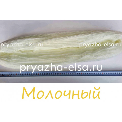 Акрил в пасмах, в два сложения цвет Молочный. Цена за 1 кг. - 410 рублей. 